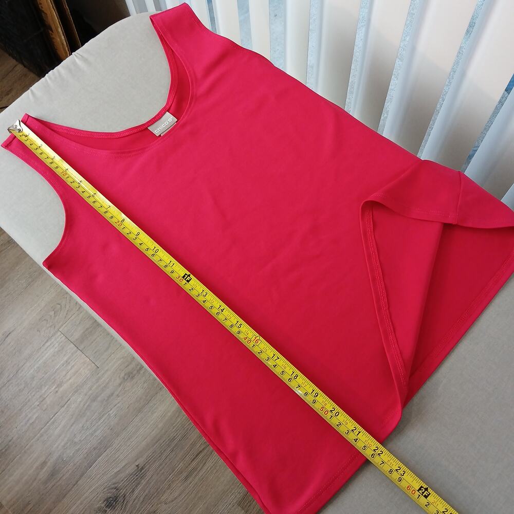 Chico's Hot Pink Nylon-blend Tank Top 1 (US Medium) summer layers - Picture 10 of 11